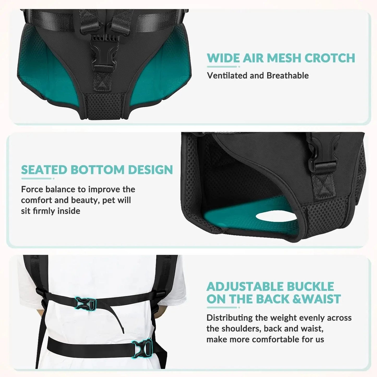 Dogs Carrier Backpack Thickened Sponge Pet Front Dog Carrier Backpacks Outdoor Portable Adjustable Hands Free Dog Backpack