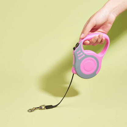 Automatic Retractable Dog Leash — 3m/5m Durable Nylon Lead for Small Dogs & Cats