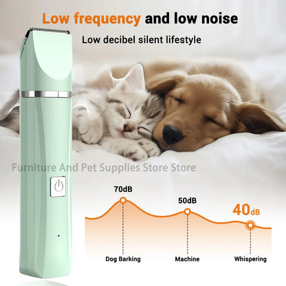 4-in-1 Electric Pet Grooming Tool Set — USB Rechargeable Clipper & Trimmer for Cats & Dogs