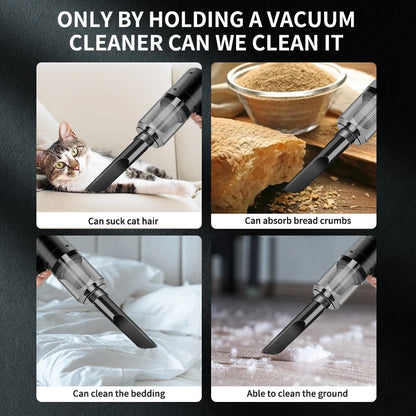 Portable Cordless Handheld Vacuum Cleaner — 5-in-1 Blow & Suction with Multi-Nozzles for Pet Hair, Car & Home