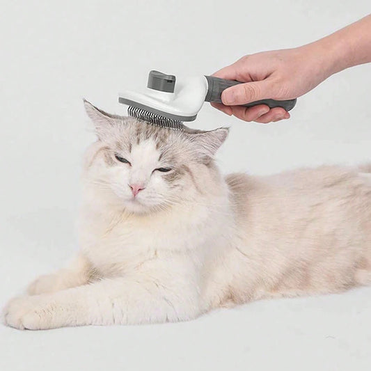 Stainless Steel Pet Comb — Effective Floating Hair Remover for Cats & Dogs