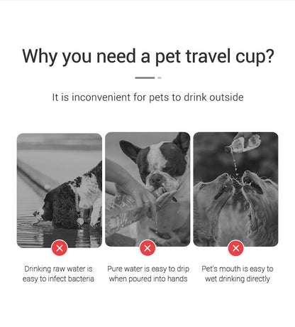 Portable Dog Water Bottle — Leakproof Walking Drinking Bowl for Cats & Dogs