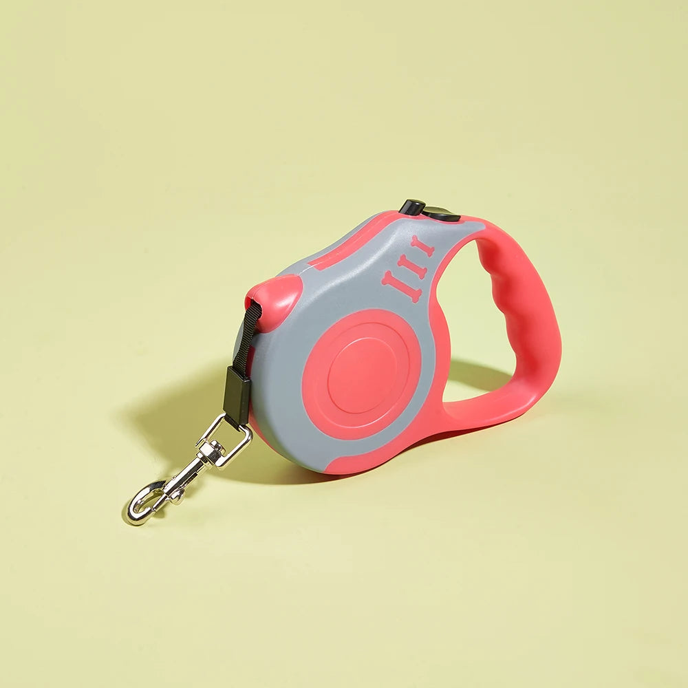 Automatic Retractable Dog Leash — 3m/5m Durable Nylon Lead for Small Dogs & Cats
