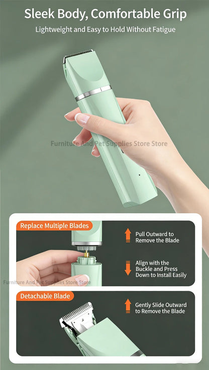 4-in-1 Electric Pet Grooming Tool Set — USB Rechargeable Clipper & Trimmer for Cats & Dogs