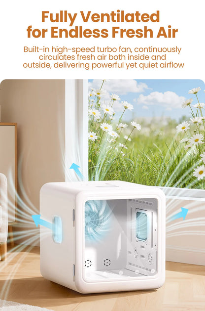 ROJECO Automatic Pet Drying Box 70L Smart Temperature Control Drying Pet Hair Grooming For Dog Cat Dryer 4 Speeds Ultra Quiet