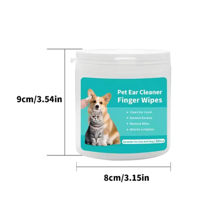 Pet Ear Cleaning Wipes Disposable Ear Care Finger Cover Convenient And Dirty Hand Ear Mite Ear Mite And Dogs Cleaning Wipes