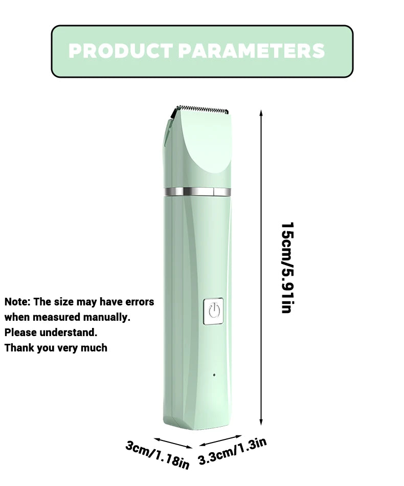 4-in-1 Electric Pet Grooming Tool Set — USB Rechargeable Clipper & Trimmer for Cats & Dogs