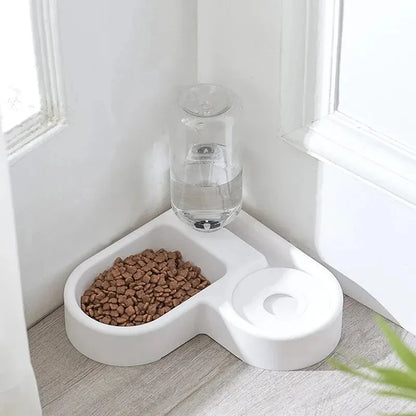 2-in-1 Automatic Pet Bowl — Moisture-Proof Drinking & Feeding Bowl for Cats & Dogs