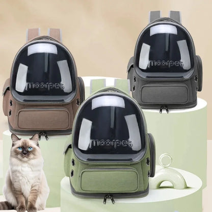 Breathable Transparent Pet Carrier Backpack — Outdoor Travel Bag for Cats & Small Dogs