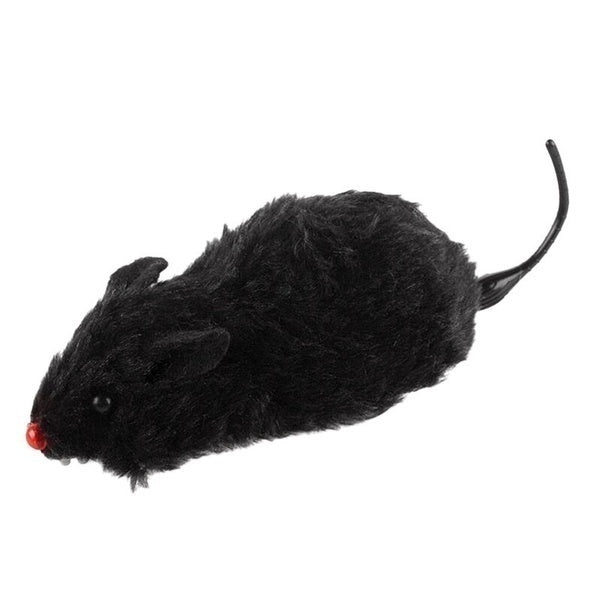 1Pcs Funny Lifelike Plush Mouse Running Rat Toy for Cats Dogs Pets Kids Random Color Cat Birthday Gift