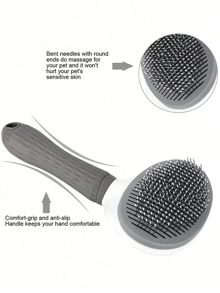 Stainless Steel Pet Comb — Effective Floating Hair Remover for Cats & Dogs