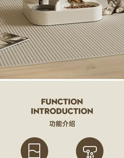 帶飲水器的自動寵物餵食器 — 貓狗用大容量高架碗