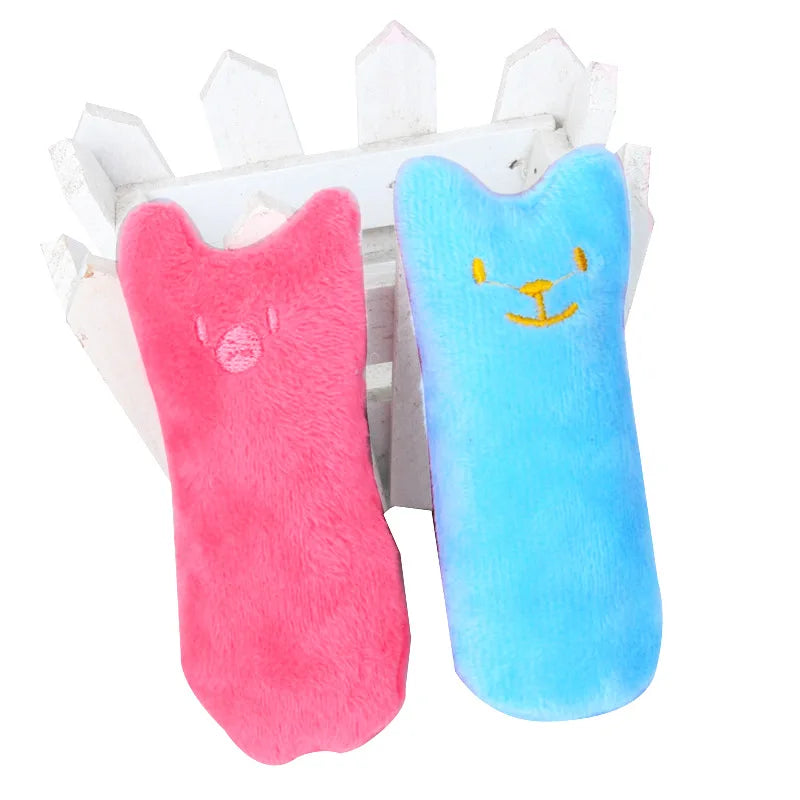 Teeth Grinding Catnip Toys Funny Interactive Plush Cat Toy Pet Kitten Chewing Vocal Toy Claws Thumb Bite Cat mint For Cats