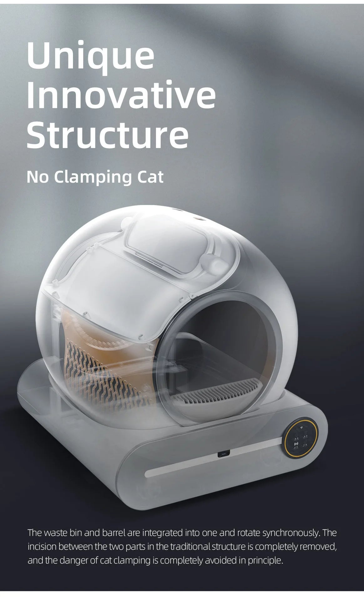 65L Smart Self-Cleaning Cat Litter Box — Fully Enclosed Auto Cat Toilet with App Control