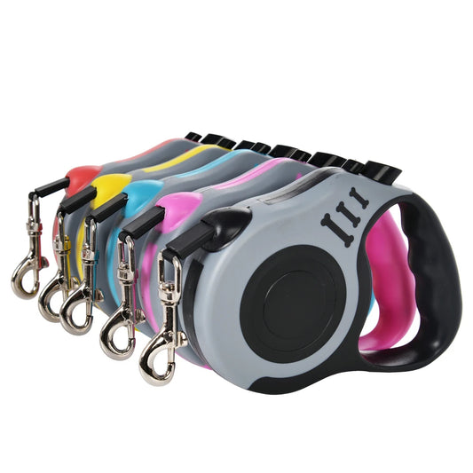 Automatic Retractable Dog Leash — 3m/5m Durable Nylon Lead for Small Dogs & Cats