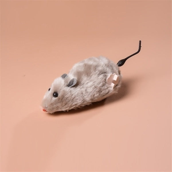 1Pcs Funny Lifelike Plush Mouse Running Rat Toy for Cats Dogs Pets Kids Random Color Cat Birthday Gift