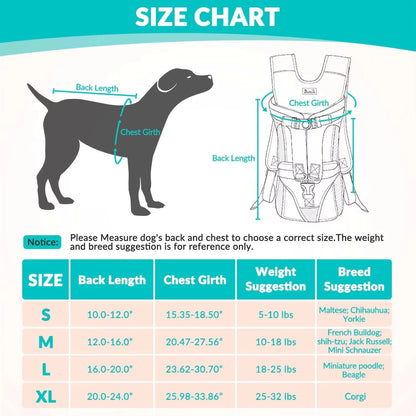 Dogs Carrier Backpack Thickened Sponge Pet Front Dog Carrier Backpacks Outdoor Portable Adjustable Hands Free Dog Backpack