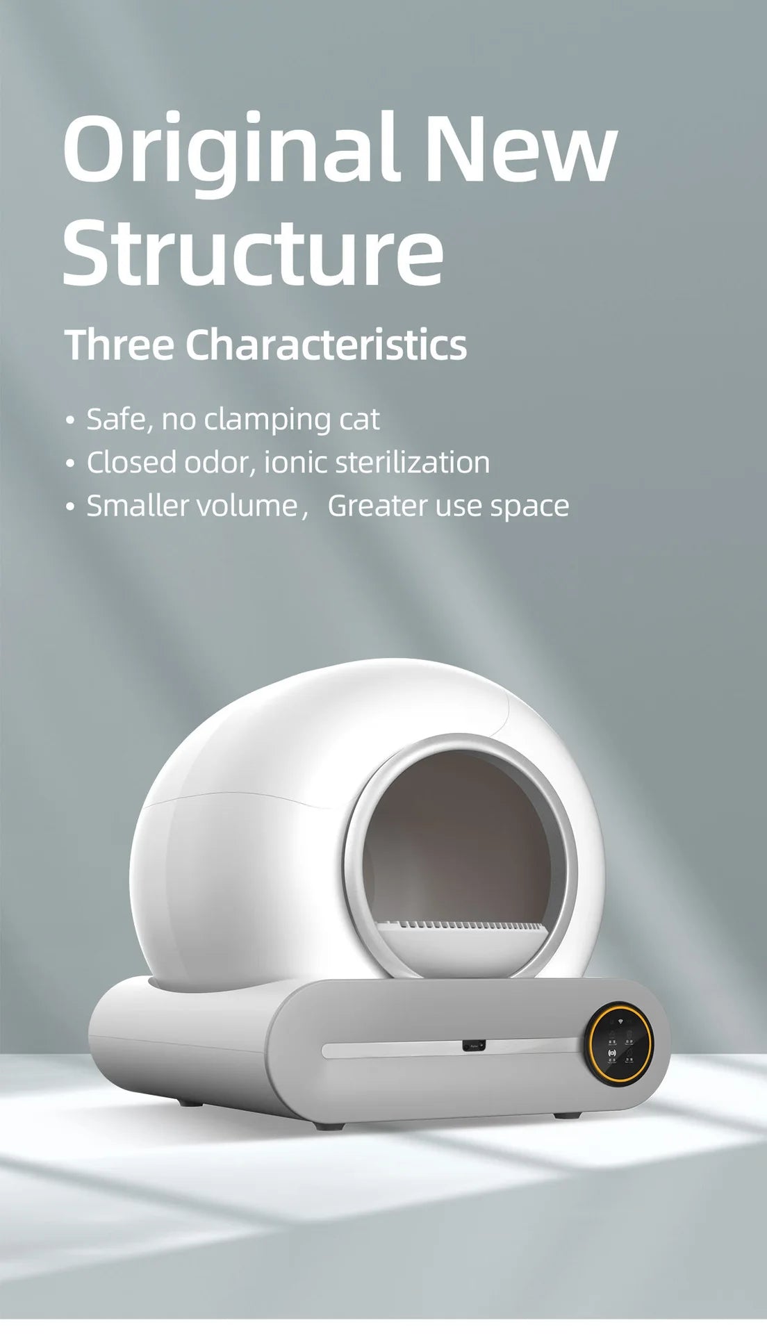 65L Smart Self-Cleaning Cat Litter Box — Fully Enclosed Auto Cat Toilet with App Control