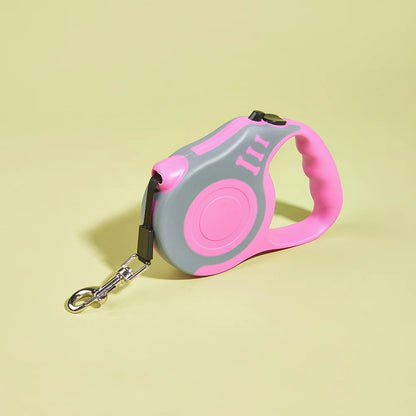 Automatic Retractable Dog Leash — 3m/5m Durable Nylon Lead for Small Dogs & Cats