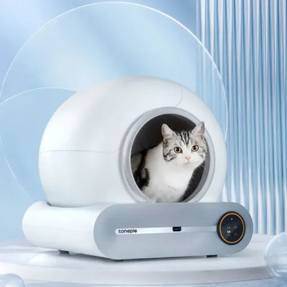 65L Smart Self-Cleaning Cat Litter Box — Fully Enclosed Auto Cat Toilet with App Control